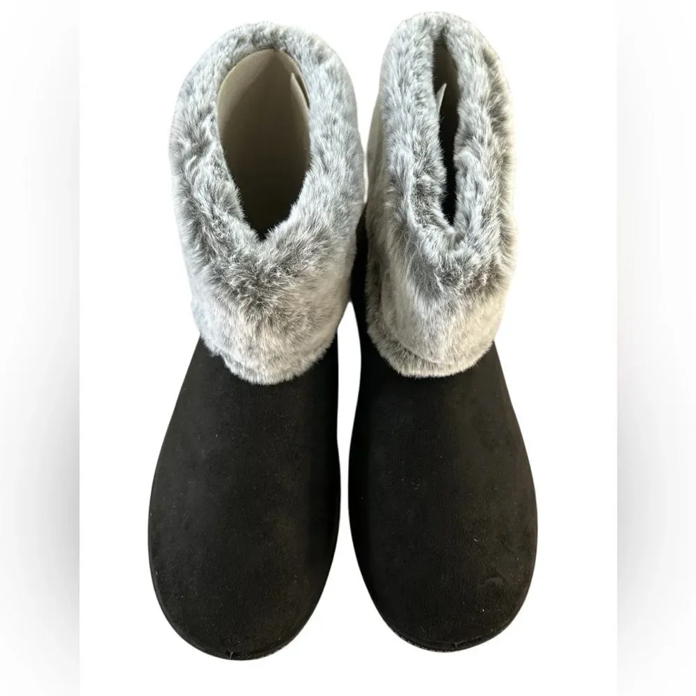 Skechers Cozy Campfire Slipper Boots with Faux Fur - Meant to Be Black 9.5 NWT
